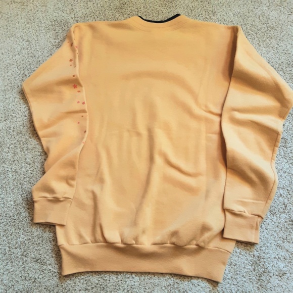Golden Autumn Sweatshirt with Glittery Rose Gold Fall Tree Design Sz S - Picture 9 of 11